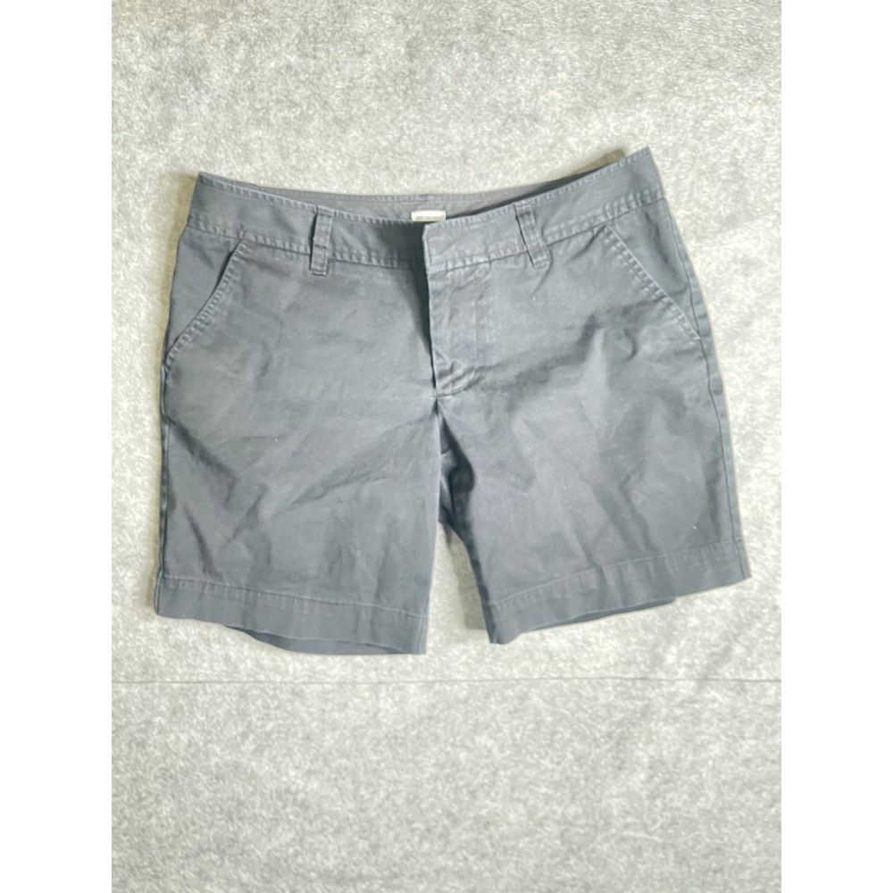 Gap Stretch Womens Chino Shorts Charcoal Gray Size 4 Casual Summer Mid‎ Rise